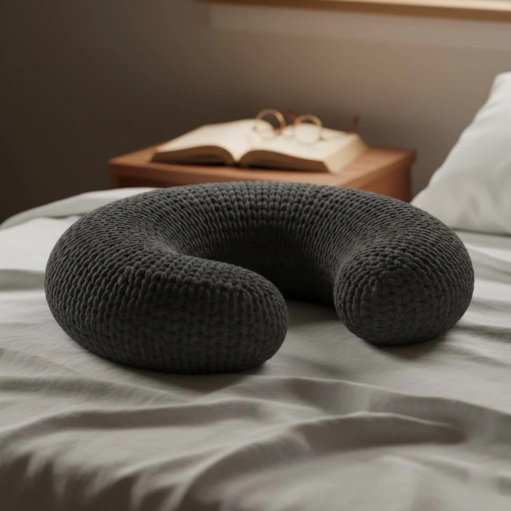 Ergo neck pillow supporting spinal alignment